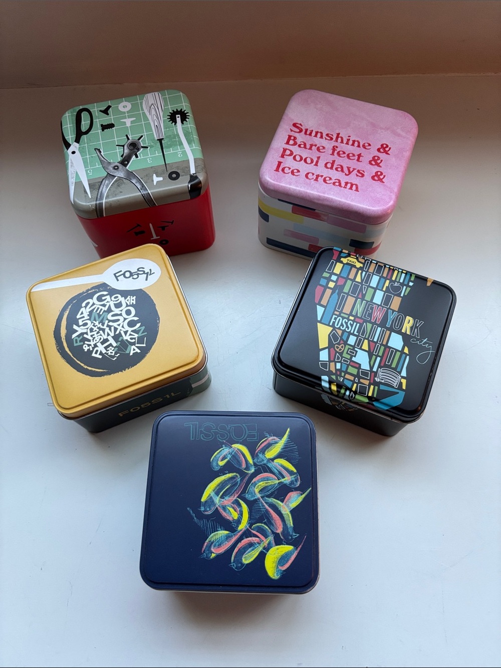 FOSSIL Watch tins bundle/5 (empty)